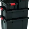 Iris Ohyama, Boîtes de Rangement Garage plastique, 50L, Lot de 3, Noir, SK-450