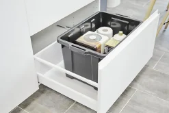 Iris Ohyama, Caisse Rangement avec Couvercle Robuste, 50L, Lot de 3, Noir, DDSKT-450