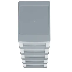 Iris Ohyama, Caisson de rangement plastique A4, 5 Grands Tiroirs, Gris, OCH-2500