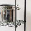 Iris Ohyama, Etagère métallique rangement, 3 étages, charge 270kg, NS3, Noir, L60.9 x P35.6 x H76.2