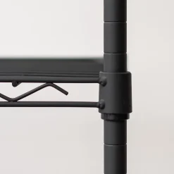 Iris Ohyama, Etagère métallique rangement, 4 étages, charge 452kg, MM4, Noir, L91.4 x P35.6 x H134.6