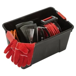 Iris Ohyama, Grande Boîte de rangement plastique, 60 L, SIA-60, Noir
