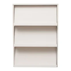 Iris Ohyama, Meuble, Bibliothèque, étagère de rangement avec 3 portes, CHR-3, Chêne Blanc, L40.9 x P59 x H83.6 cm