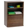 Iris Ohyama, Meuble de rangement avec portes, 2 compartiments modulables, CHR-1, Marron