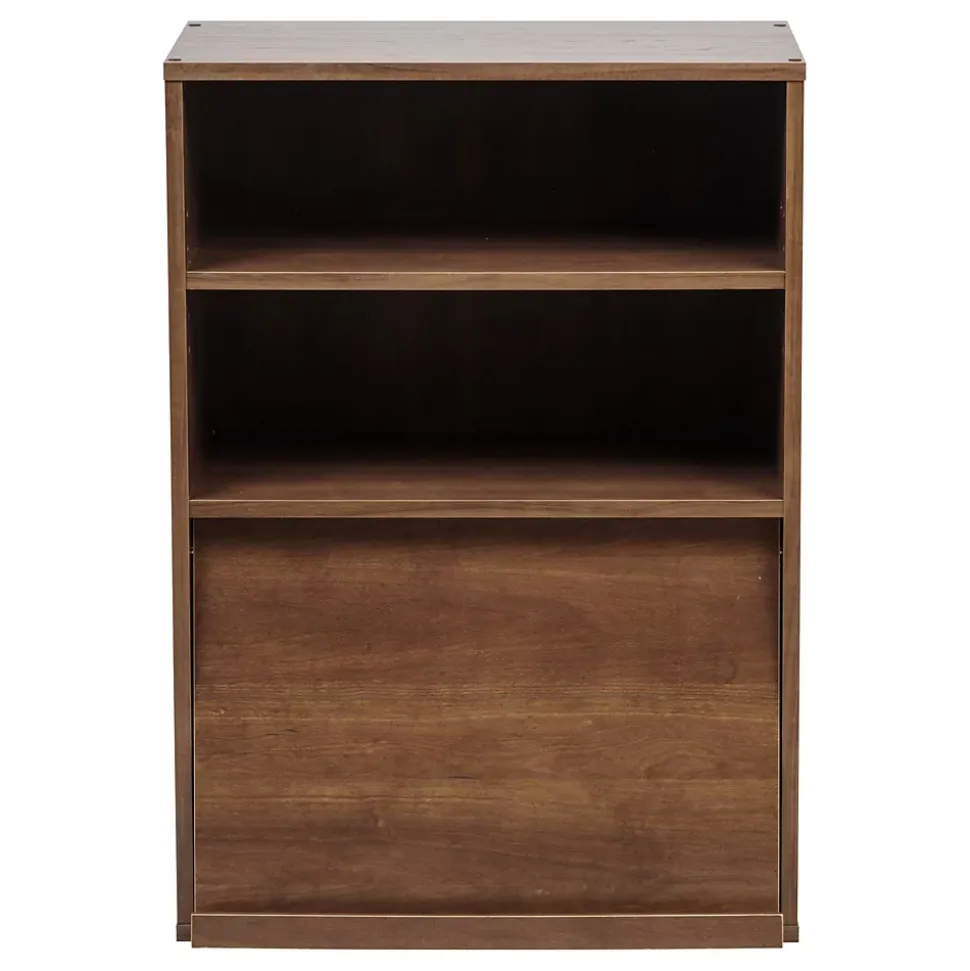 Iris Ohyama, Meuble de rangement avec portes, 2 compartiments modulables, CHR-1, Marron