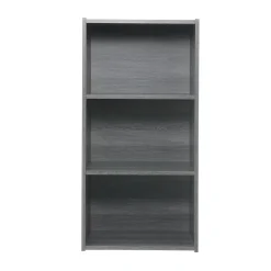 Iris Ohyama, Meuble de rangement, Lot de 2 étagères de rangement en bois avec portes, MDB-3, Chêne gris
