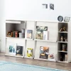 Iris Ohyama, Meuble, étagère, Bibliothèque de rangement, Avec 4 portes, FR-F4 Chêne Blanc, L33.8 x P89 x H90 cm