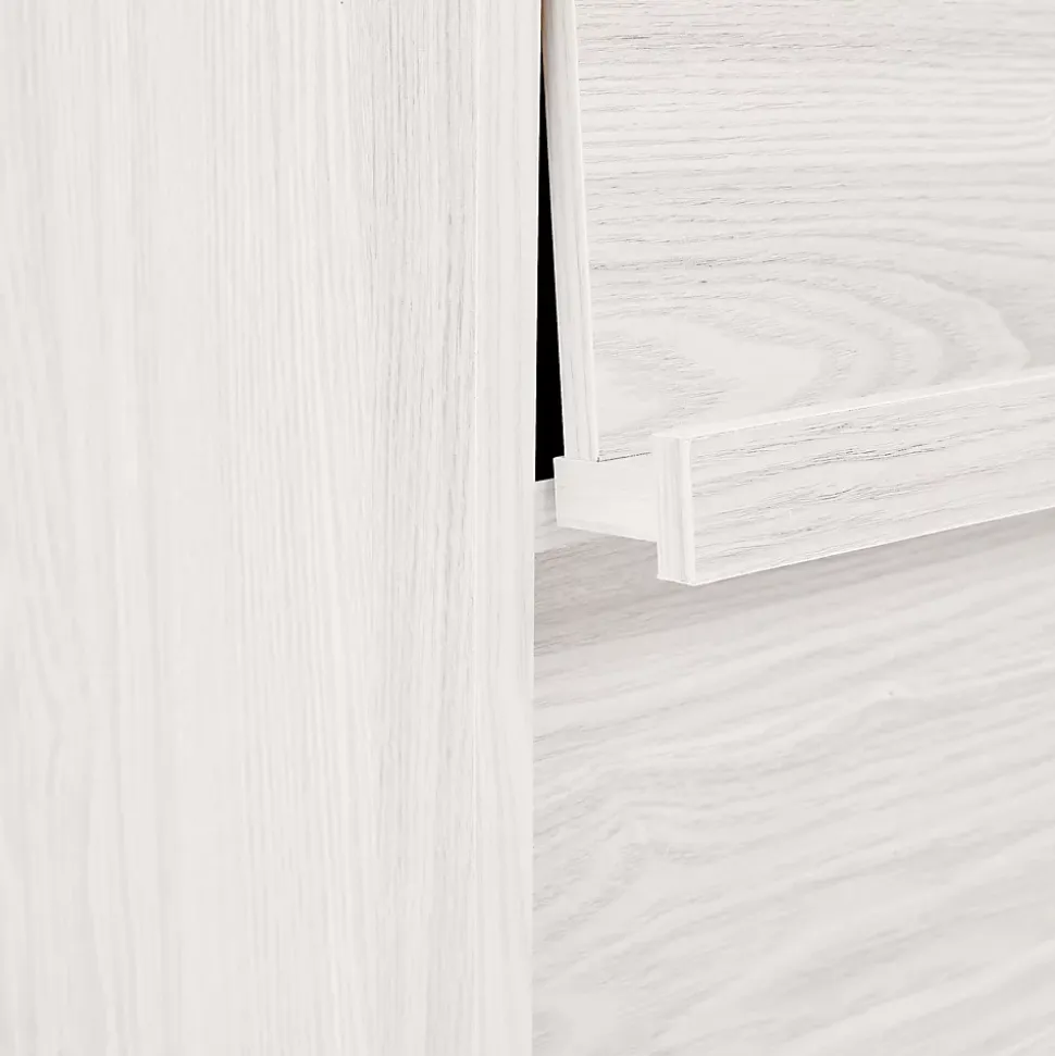 Iris Ohyama, Meuble, étagère, Bibliothèque de rangement, Avec 4 portes, FR-F4 Chêne Blanc, L33.8 x P89 x H90 cm