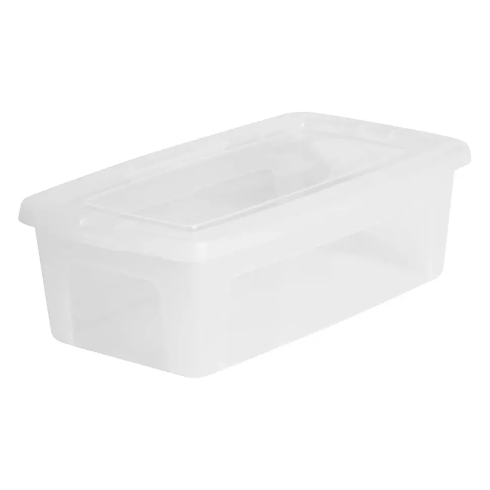 Iris Ohyama, Petite Boite de Rangement Multi-Usages, 5L, Lot de 10, Transparent, MCB-5
