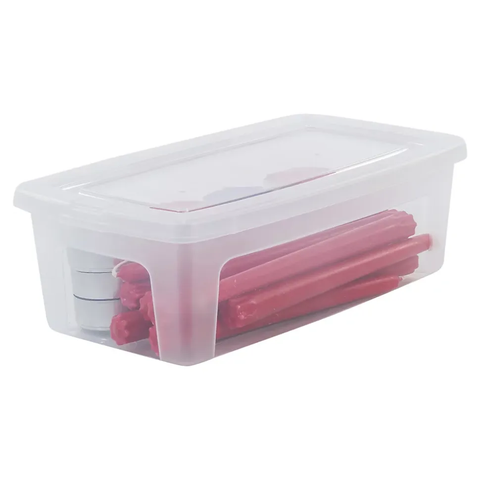 Iris Ohyama, Petite Boite de Rangement Multi-Usages, 5L, Lot de 10, Transparent, MCB-5
