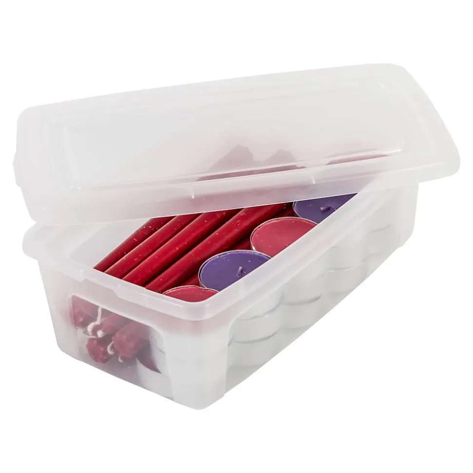 Iris Ohyama, Petite Boite de Rangement Multi-Usages, 5L, Lot de 14, Transparent, MCB-5