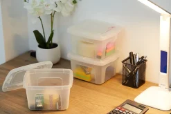 Iris Ohyama, Petite Boite de Rangement Multi-Usages, 2L, Lot de 20, Transparent, MCB-2