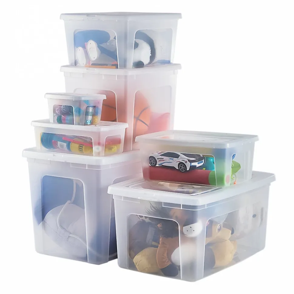 Iris Ohyama, Petite Boite de Rangement Multi-Usages, 2L, Lot de 20, Transparent, MCB-2