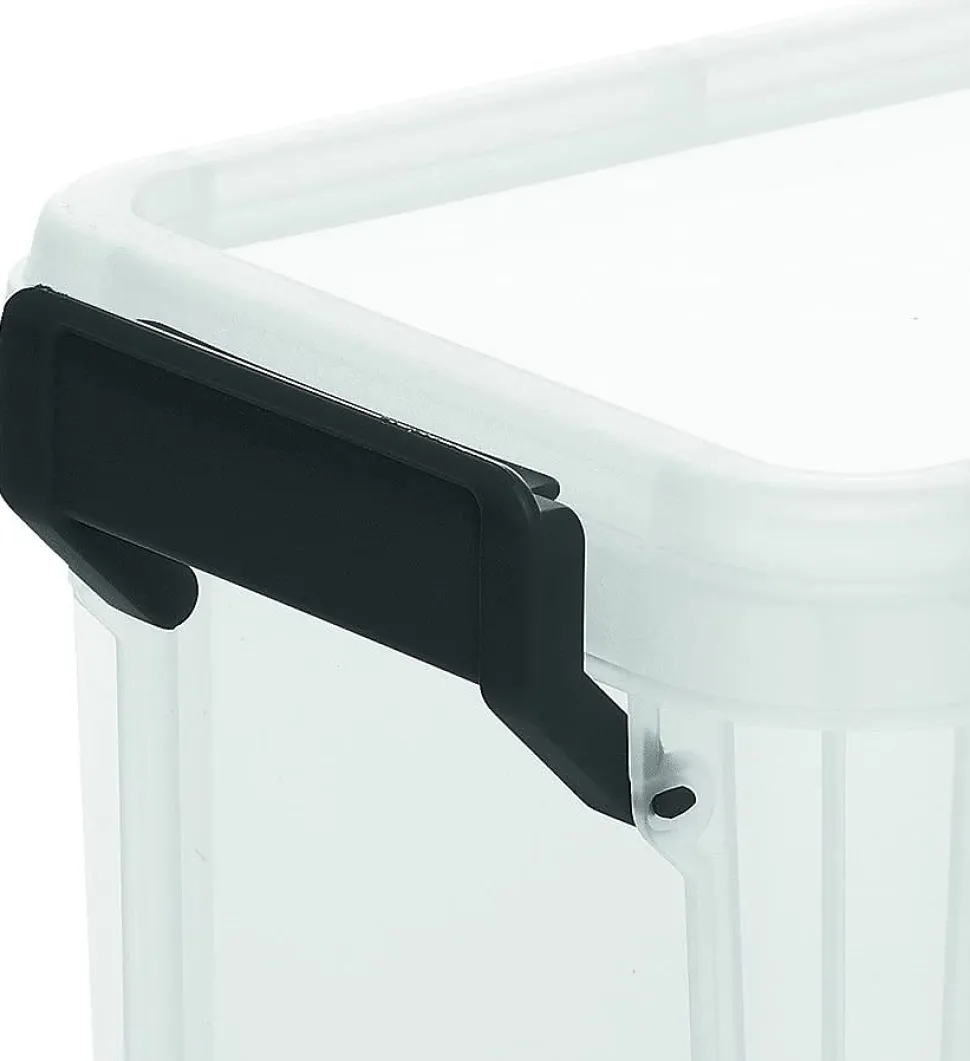 Iris Ohyama, Petites Boîtes de Rangement plastique, 4L, Lot de 4, Transparent, DDMBX-4