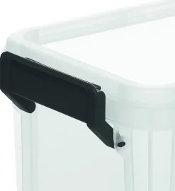 Iris Ohyama, Petites Boîtes de Rangement plastique, 4L, Lot de 4, Transparent, DDMBX-4