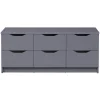 JENNY - Commode 6 Tiroirs Coloris Anthracite