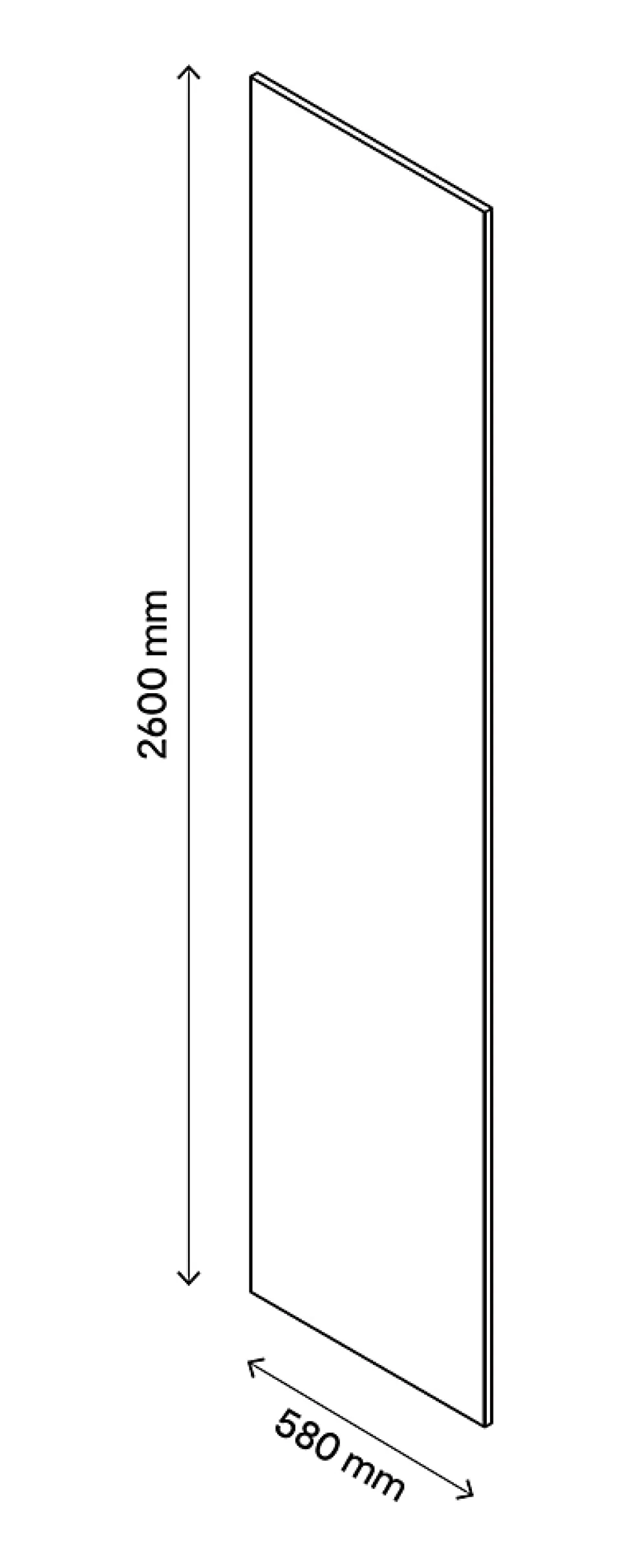 Joue de finition blanche GoodHome Atomia H.260 x L. 60 cm