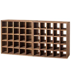 KADAX Casier à vin Échiquier en Bois Marron Foncé 2 pcs