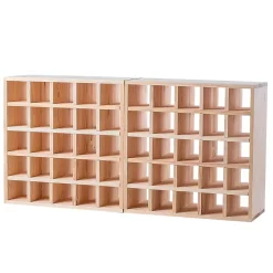 KADAX Casier à Vin Échiquier en Bois Marron Clair 2 pcs