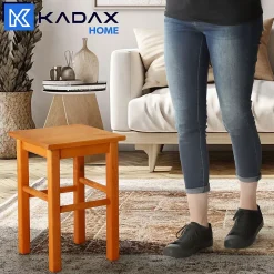 KADAX Chaise Tabouret de Cuisine en Bois 43,5 cm Aulne Massif
