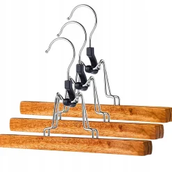 KADAX Cintre double en bois pour pantalons 3 pcs