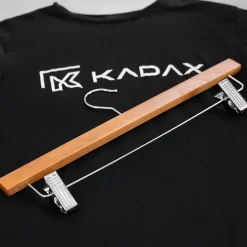 KADAX Cintre en bois avec pinces à vêtements 12 pcs