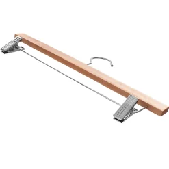 KADAX Cintre en bois avec pinces à vêtements 12 pcs