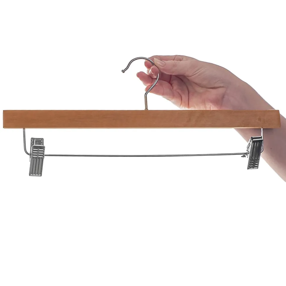 KADAX Cintre en bois avec pinces à vêtements 6 pcs