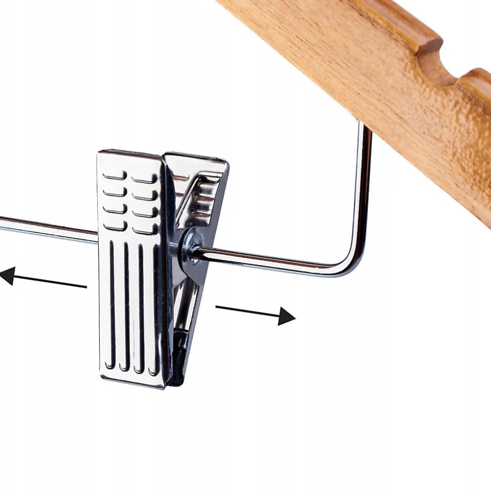 KADAX Cintre en bois avec pinces à vêtements pour l'armoire