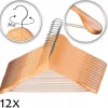 KADAX Cintre en Bois Cintres en Bois pour Vêtements Vêtements pour Garde-Robe Lot de 12