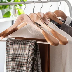 KADAX Cintre en Bois Cintres en Bois pour Vêtements Vêtements pour Garde-Robe Lot de 12
