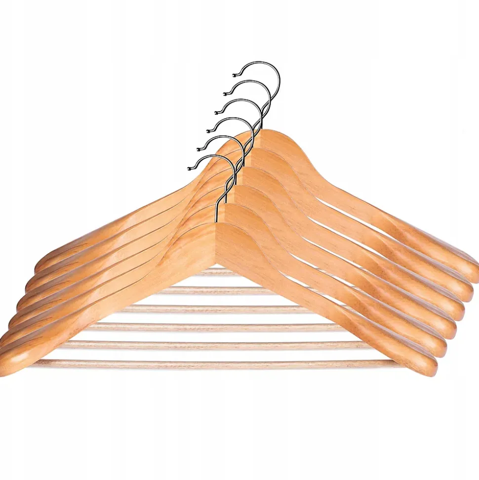 KADAX Cintre en Bois Ensemble de Vêtements 6 pcs