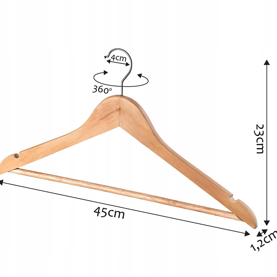 KADAX Cintre en Bois pour Vêtements et T-Shirts pour la Garde-Robe