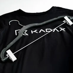 KADAX Cintre floqué avec pinces à vêtements gris foncé 12 pièces