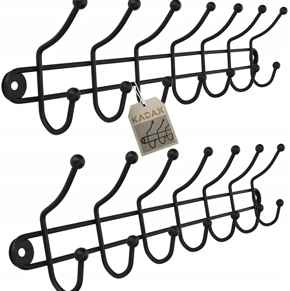 KADAX Cintre Mural Noir Loft 2 pcs