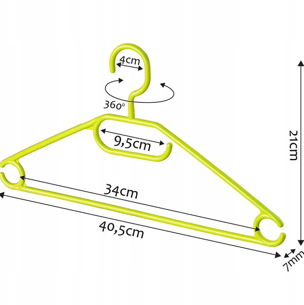 KADAX Cintre Pivotant Plastique 5 pcs
