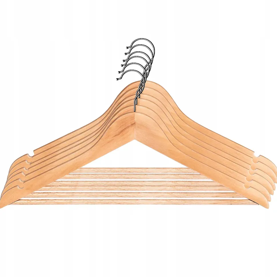 KADAX Cintres en Bois Ensemble de Cintres 6 pcs