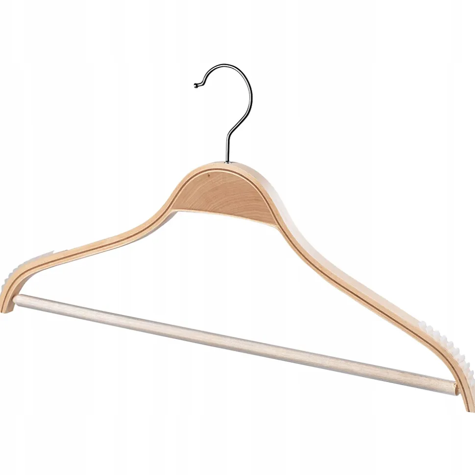KADAX Cintres en bois laminé paquet de 6