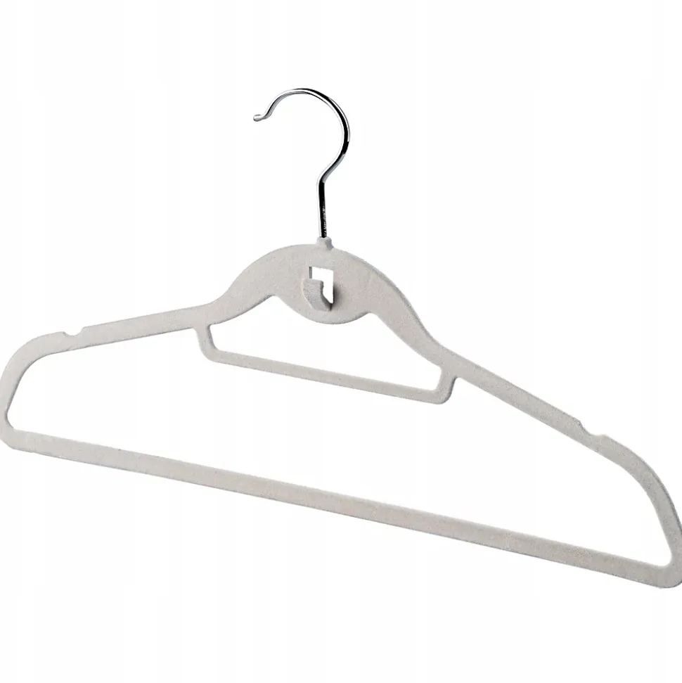 KADAX Cintres floqués 5 pièces Gris clair
