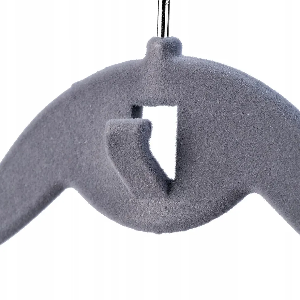 KADAX Cintres floqués 5 pièces Gris foncé