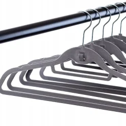 KADAX Cintres floqués 5 pièces Gris foncé
