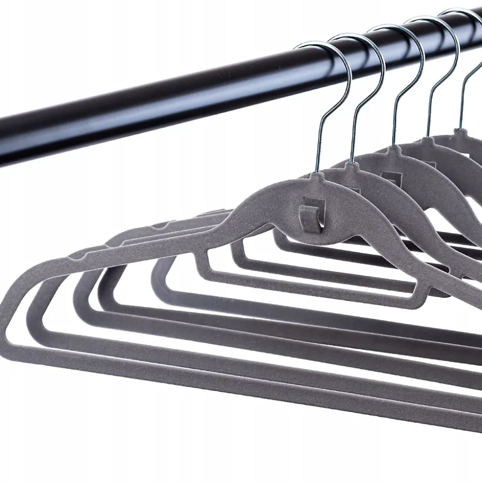 KADAX Cintres floqués 5 pièces Gris foncé