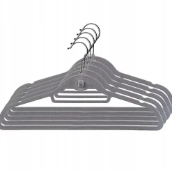 KADAX Cintres floqués 5 pièces Gris foncé