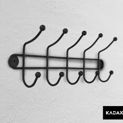 KADAX Support mural pour vêtements au mur avec 5 crochets