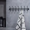 KADAX Support mural pour vêtements au mur avec 7 crochets