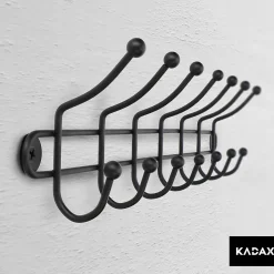 KADAX Support Mural pour Porte-Vêtements 3+7 Crochets