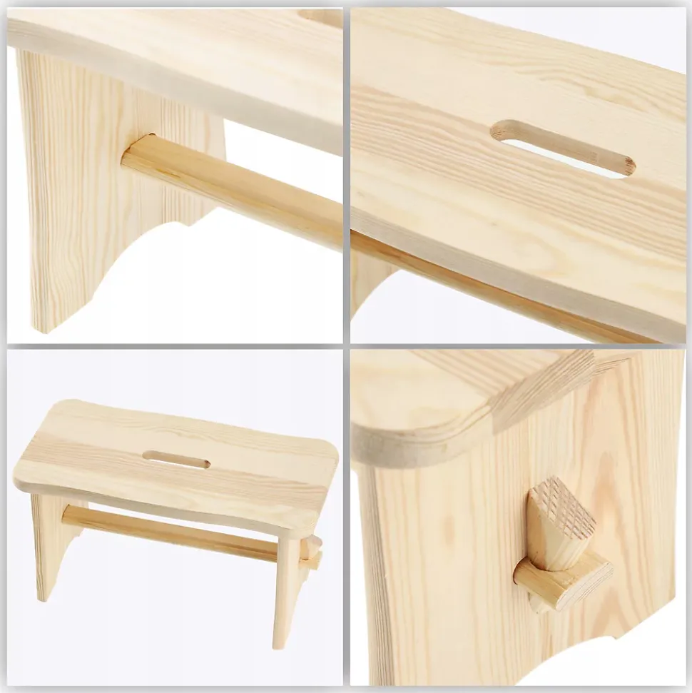 KADAX Tabouret de Cuisine en Bois Tabouret Chaise 39cm Plateforme Solide Ryczka