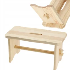 KADAX Tabouret de Cuisine en Bois Tabouret Chaise 39cm Plateforme Solide Ryczka