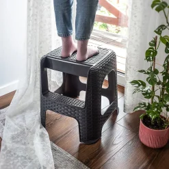 KADAX Tabouret Tabouret De Cuisine Échelle Solide Antidérapant Avec Marche 160kg
