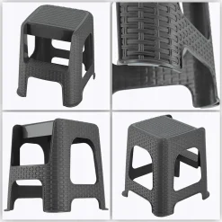 KADAX Tabouret Tabouret De Cuisine Échelle Solide Antidérapant Avec Marche 160kg